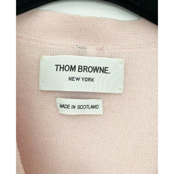 Thom Browne Pink Cashmere Cardigan, size 42 (fits like a fitted size Small). - Picture 7 of 15